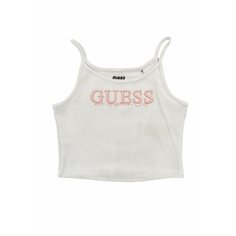 Майка GUESS Rib SL Top_Mini Me, , размер 14 лет, белый