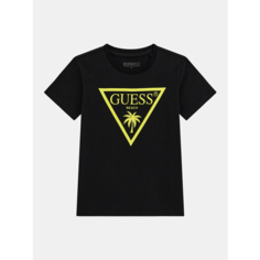 Футболка GUESS SS T-SHirt_Minime, , размер 10 лет, черный