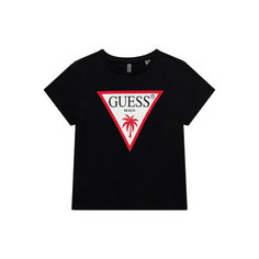 Футболка GUESS Crop SS T-Shirt_Minime, размер 6 лет, черный
