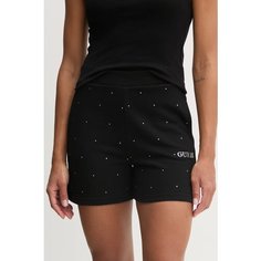 Шорты GUESS RHINESTONES SHORT, размер M, черный