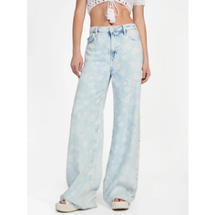 Джинсы клеш GUESS Bellflower, размер 32/32, голубой