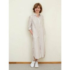 Платье Envy Lab, размер 6XL/7XL, бежевый/белый