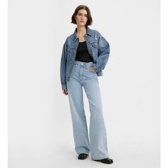 Джинсы Levis Ribcage Wide-Leg, размер 27/32, гoлубой Levis®