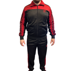 Костюм спортивный adidas, размер 5XL, черный/красный