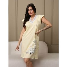 Сорочка BUY-TEX.RU ночнушка женская, размер 46, желтый