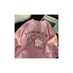 Футболка, размер 3XL, розовый, розовый Нет бренда