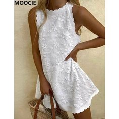 Платье MOOCIE Весна-лето 2024, размер 3XL, белый