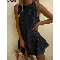 Платье MOOCIE Весна-лето 2024, размер L, черный