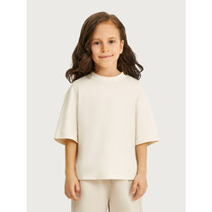 Футболка Junion Oversize, размер 98, молочный