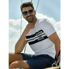 Футболка для кормящих мам BeGood с принтом больших размеров, размер 58, белый
