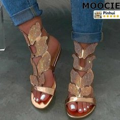 Босоножки MOOCIE, размер Длина стельки 255 мм, золотистый