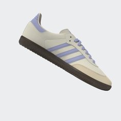 Кроссовки adidas Originals Samba OG, размер 5,5 UK, бежевый/фиолетовый
