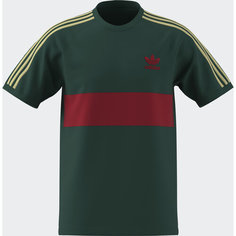 Футболка adidas Originals Colourblock, размер M INT, зеленый