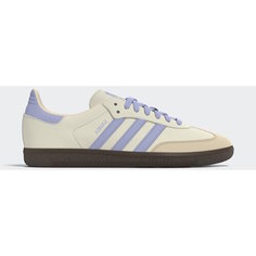 Кроссовки adidas Originals Samba OG, размер 4 UK, бежевый/фиолетовый