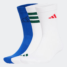 Носки adidas LOGO PACK, комплект, 3 пары, размер S INT, белый/синий