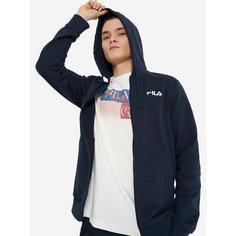 Толстовка Fila Mens Essentials hooded knitted jumper full zip, размер 44/46, , темно-синий
