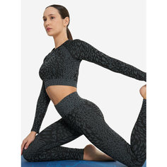 Лонгслив Demix W D Seamless LS T-shirt, размер 44, , черный/серый