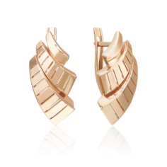 Серьги PLATINA, красное золото, 585 проба Платина