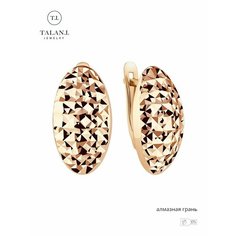 Серьги TALANT, красное золото, 375 проба, , золотистый Талант