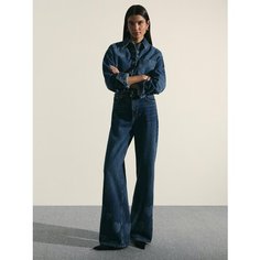 Джинсы широкие Zarina wide leg, размер S (RU 44)/170, синий