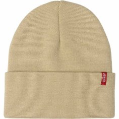 Шапка-бини Levis Slouchy Red Tab Beanie для мужчин, размер OS, бежевый Levis®