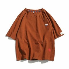 Футболка CCONCOSS, размер 5XL, коричневый