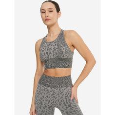Топ спортивный Demix W D Yoga HighFlow Seamless Longline Bra, размер 48, серый