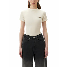 Футболка Berhasm top with a silver logo badge, размер M, белый