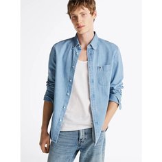 Рубашка TOMMY HILFIGER, размер M, голубой