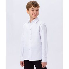 Школьная рубашка Button Blue, размер 134, белый