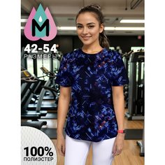 Футболка спортивная MARRENGO женская спортивная, размер 48, синий
