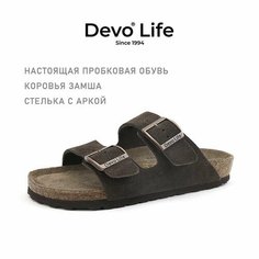 Босоножки Devo Life, размер 41(26.3cm), темно-коричневый