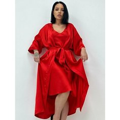 Халат SABO textile, размер XL, красный, красный