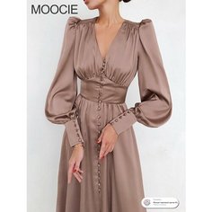 Платье Весна-лето 2025, размер INT M, розовый/коричневый Нет бренда