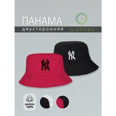 Панама A-Store для мужчин и женщин, размер OneSize, красный, черный