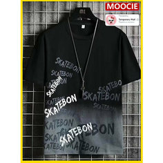 Футболка MOOCIE, размер M, черный меланж