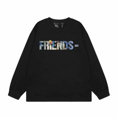 Футболка спортивная VLONE LAVER картина маслом Моне большой V ниша модного бренда американская свободная футболка с длинными рукавами нижняя рубашка одинакового стиля для мужчин и женщин, 1 шт., размер 48-50, черный