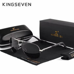 Солнцезащитные очки KINGSEVEN, серебристый/серый