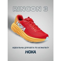 Кроссовки HOKA ONE ONE Rincon 3, полнота D, размер US9.5D/UK9/EU43 1/3/JPN27.5, оранжевый, красный