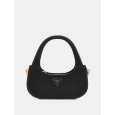 Сумка тоут GUESS, фактура зернистая, матовая, черный