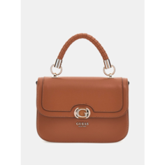 Сумка кросс-боди GUESS, фактура гладкая, матовая, коньячный