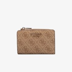 Кошелек GUESS, фактура зернистая, розовый/коричневый