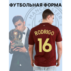 Футболка спортивная Манчестер Сити Родри 24/25, 1 шт., размер S, бордовый Нет бренда