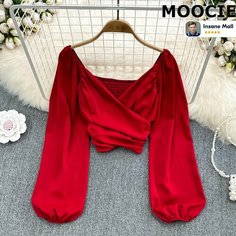 Кроп-топ MOOCIE, размер OneSize, красный