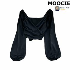 Кроп-топ MOOCIE, размер OneSize, черный