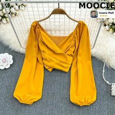 Кроп-топ MOOCIE, размер OneSize, желтый