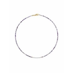 Колье Strekoza Collection, аметист, длина 40 см, фиолетовый, золотой