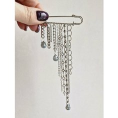 Брошь ЛЕТО JEWELRY, кристалл, 1 шт., графит