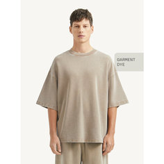 Футболка MUTED GARMENT DYE из петельчатого футера, размер S-M, бежевый