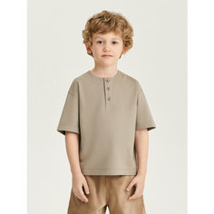 Футболка Junion Henley, размер 110, светло-коричневый